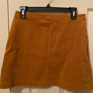 NWT Mustard Corduroy Skirt